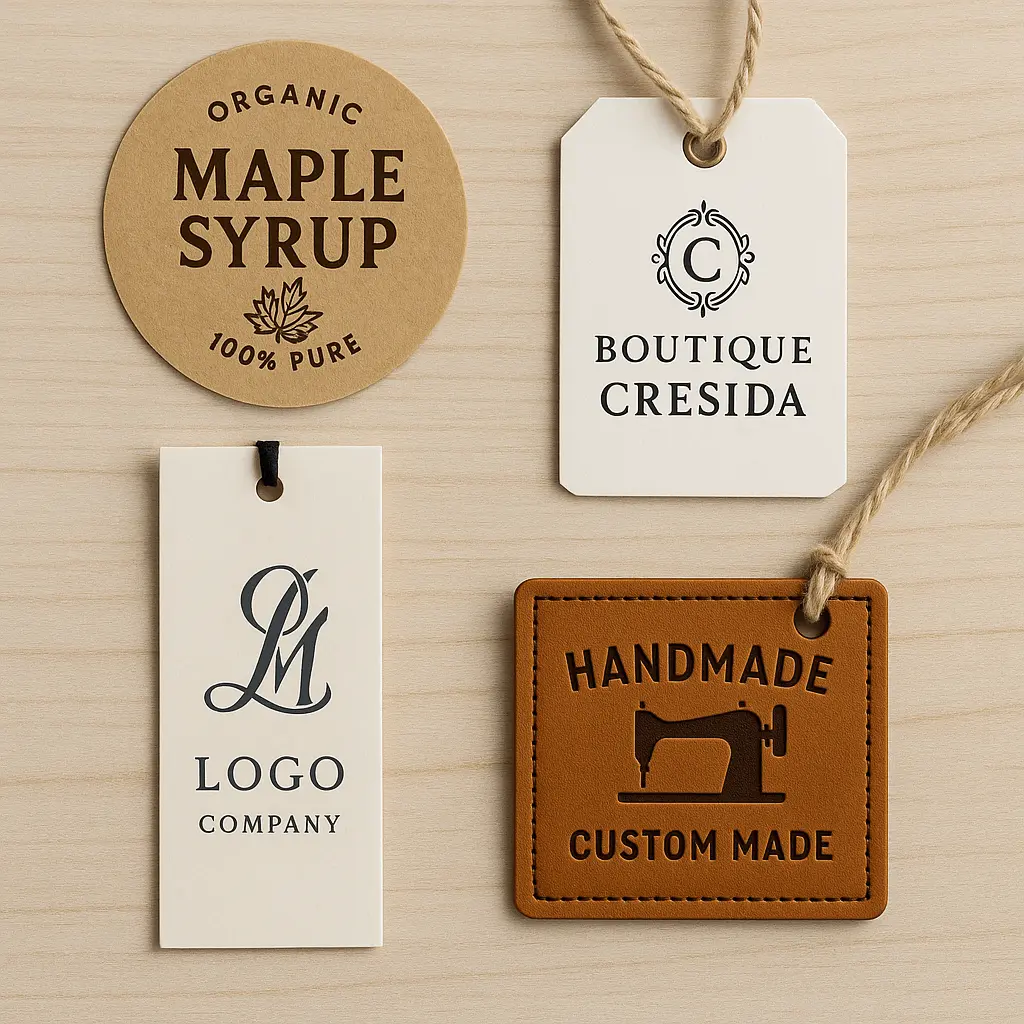 Textile brand hangtag