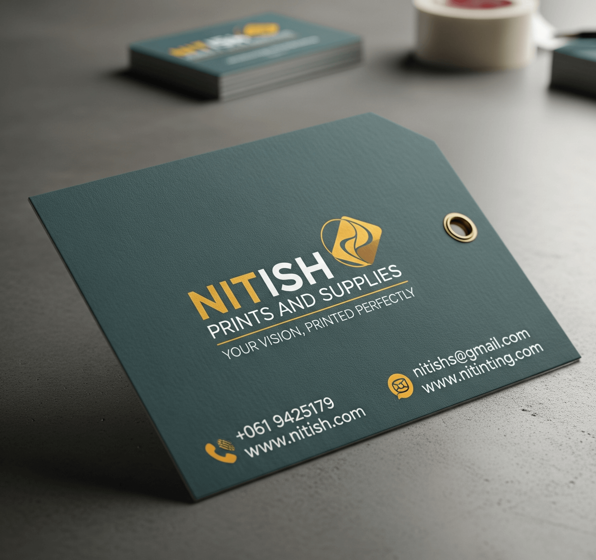 Custom shaped product tag
