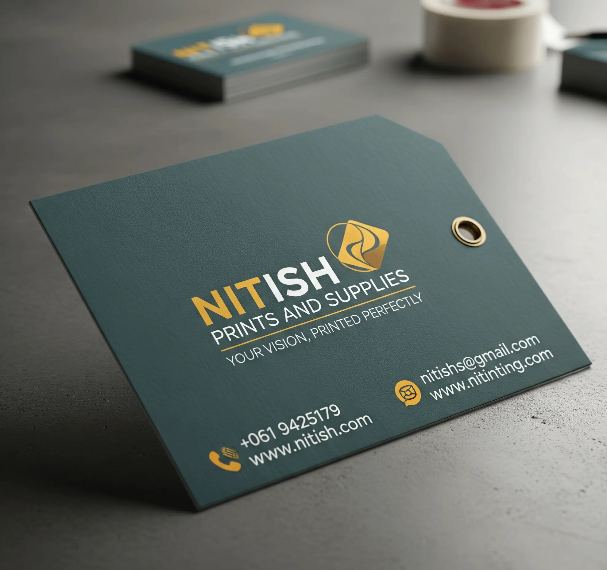 Custom shaped tag printing